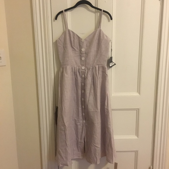 NWT Reformation Thelma midi dress Jane check 10 - Picture 2 of 8